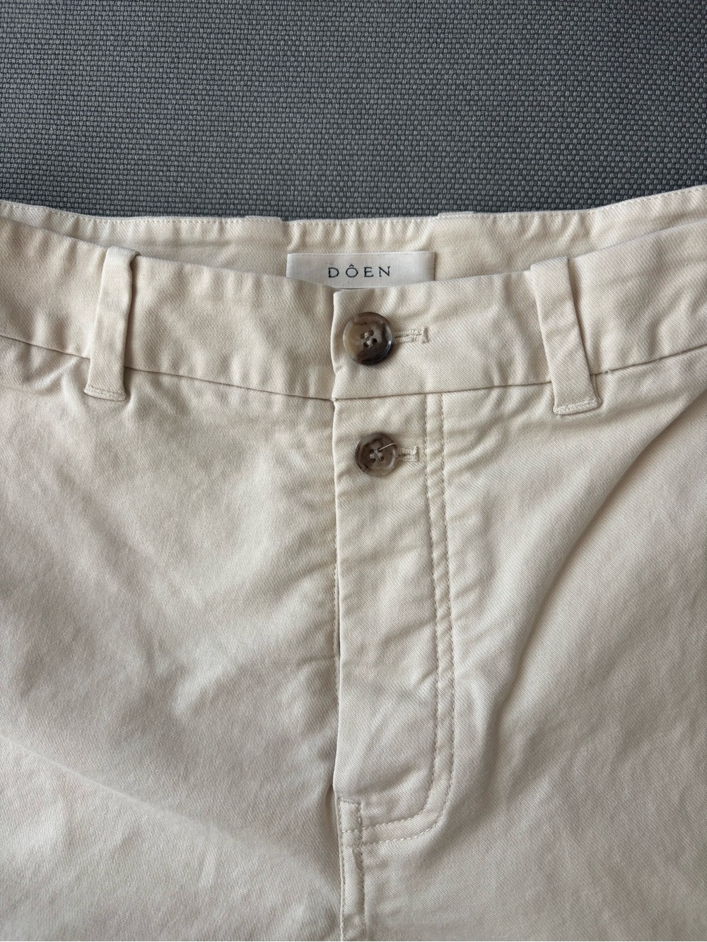 Doen Ivory Cotton Trousers